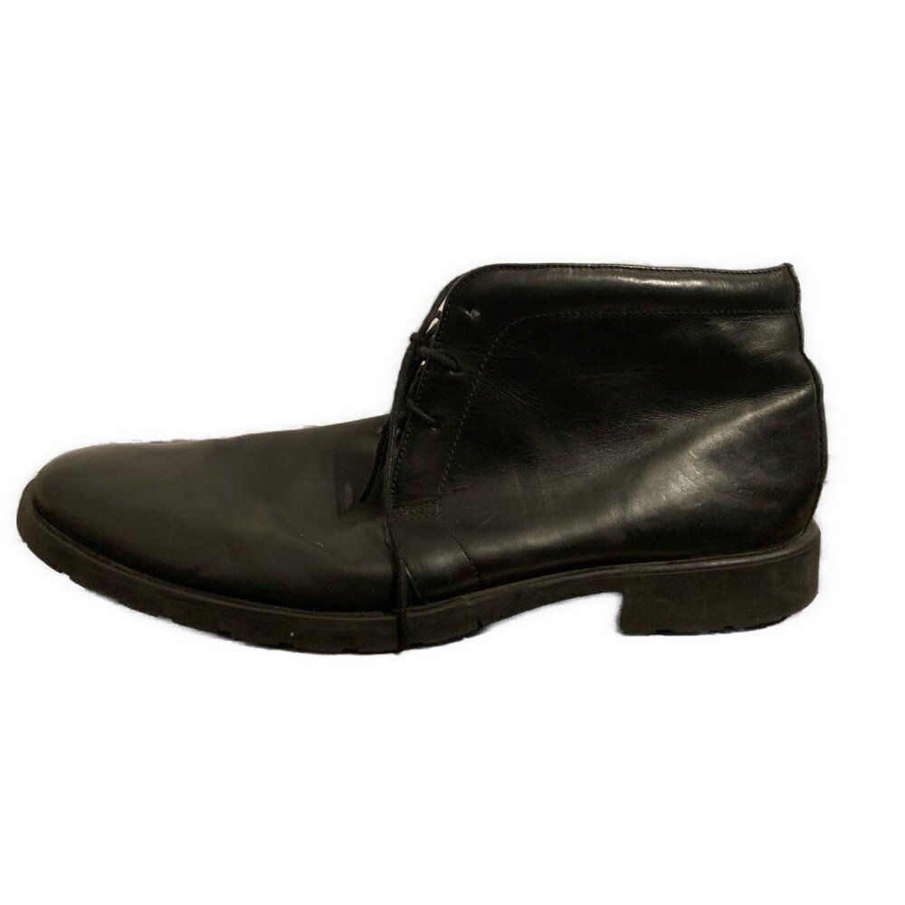 Anders Mens Solid Black Vegan Faux Leather High Top Dress Shoes 12